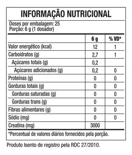 Creatina Turbo Refil 150g - Sabor Laranja