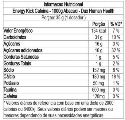 Energykick Pote 1Kg - Sabor Abacaxi
