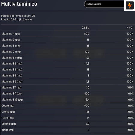 Multivitamínico - 90 Cápsulas