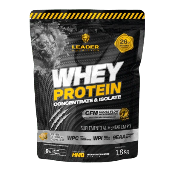 Whey Protein Concentrado e Isolate - Pacote 1,8Kg (Sabor Sorvete de Baunilha)